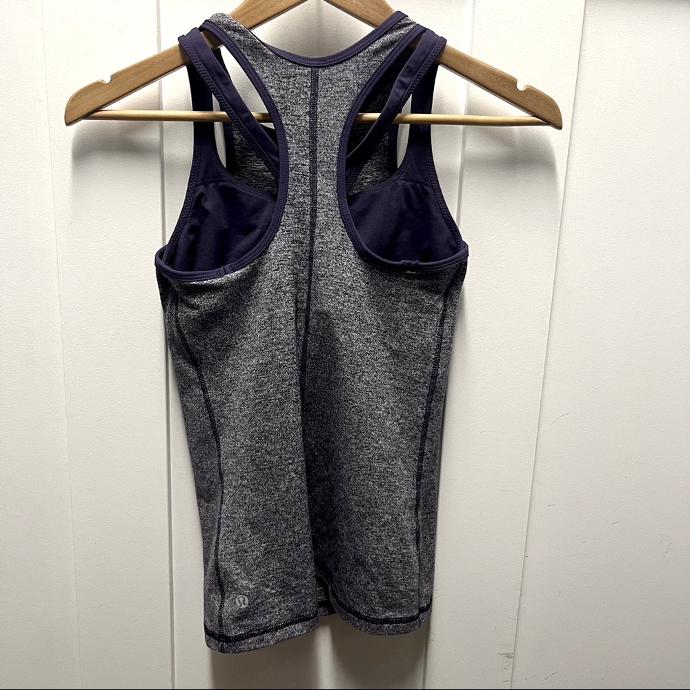 Lululemon tank grey/purple size 4